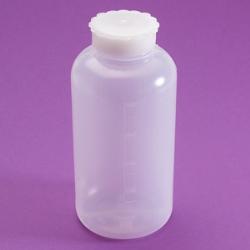 Bottiglia graduata collo largo in LDPE, tappo a vite con guarnizione 100 ml - confezione 140 pz