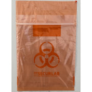 Orange Proben-Transportbeutel - Packung mit 100 Stk.