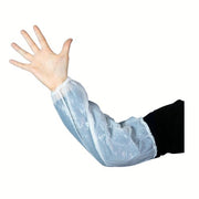 Cubremangas desechable blanco de LDPE impermeable - env. 100 uds