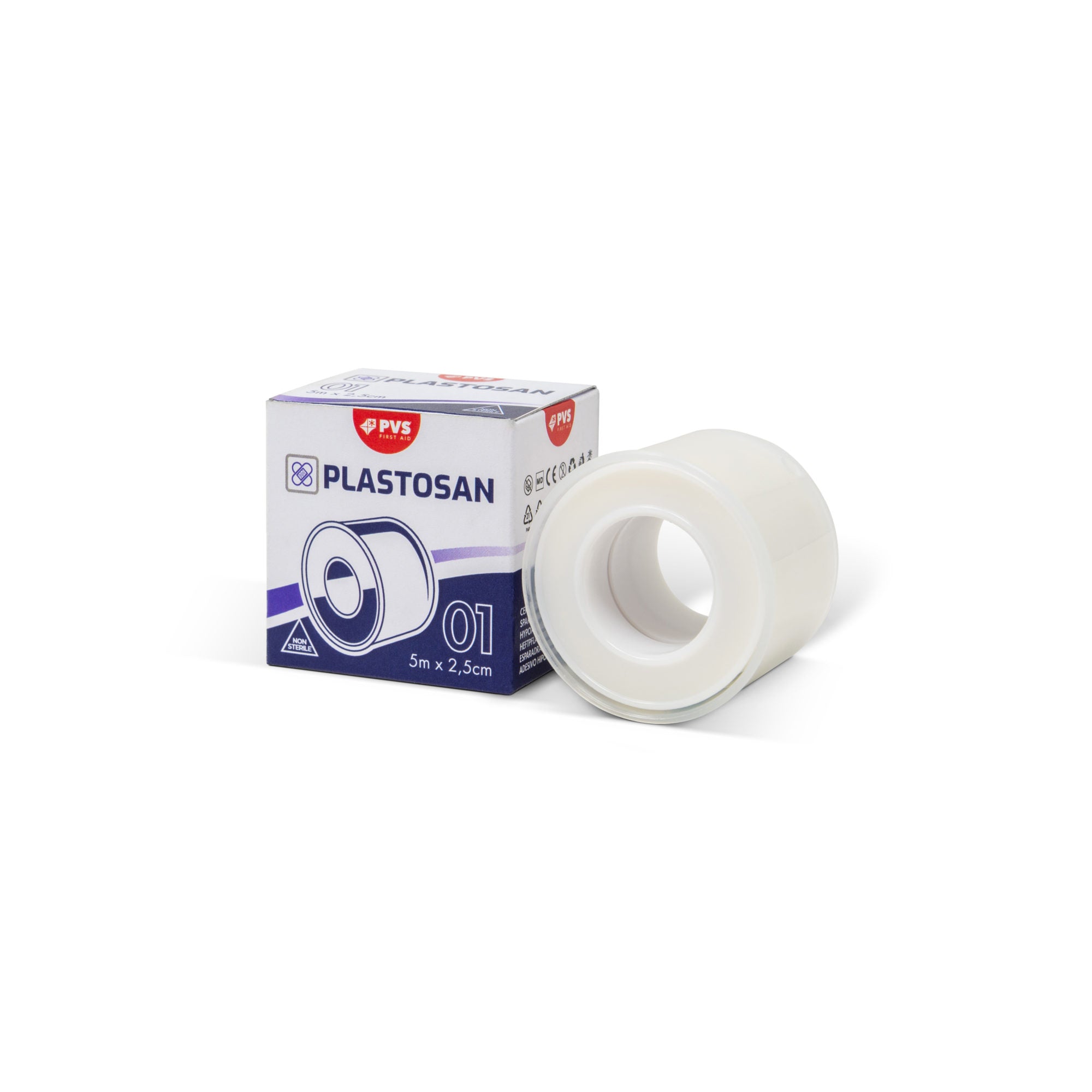 Rotolo cerotto PLASTOSAN in TNT da 5m x 2,5cm - conf.1 rotolo