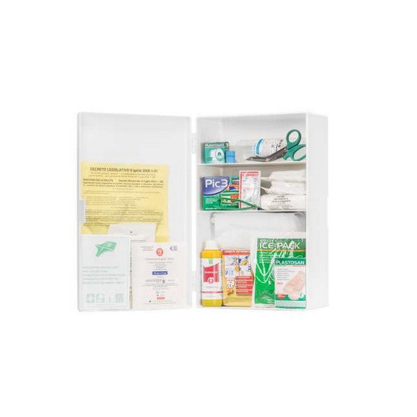 Plastic first aid cabinet - Enhanced Annex 2 - D.M. 388 and D.L. 81/08 - without sphygmomanometer
