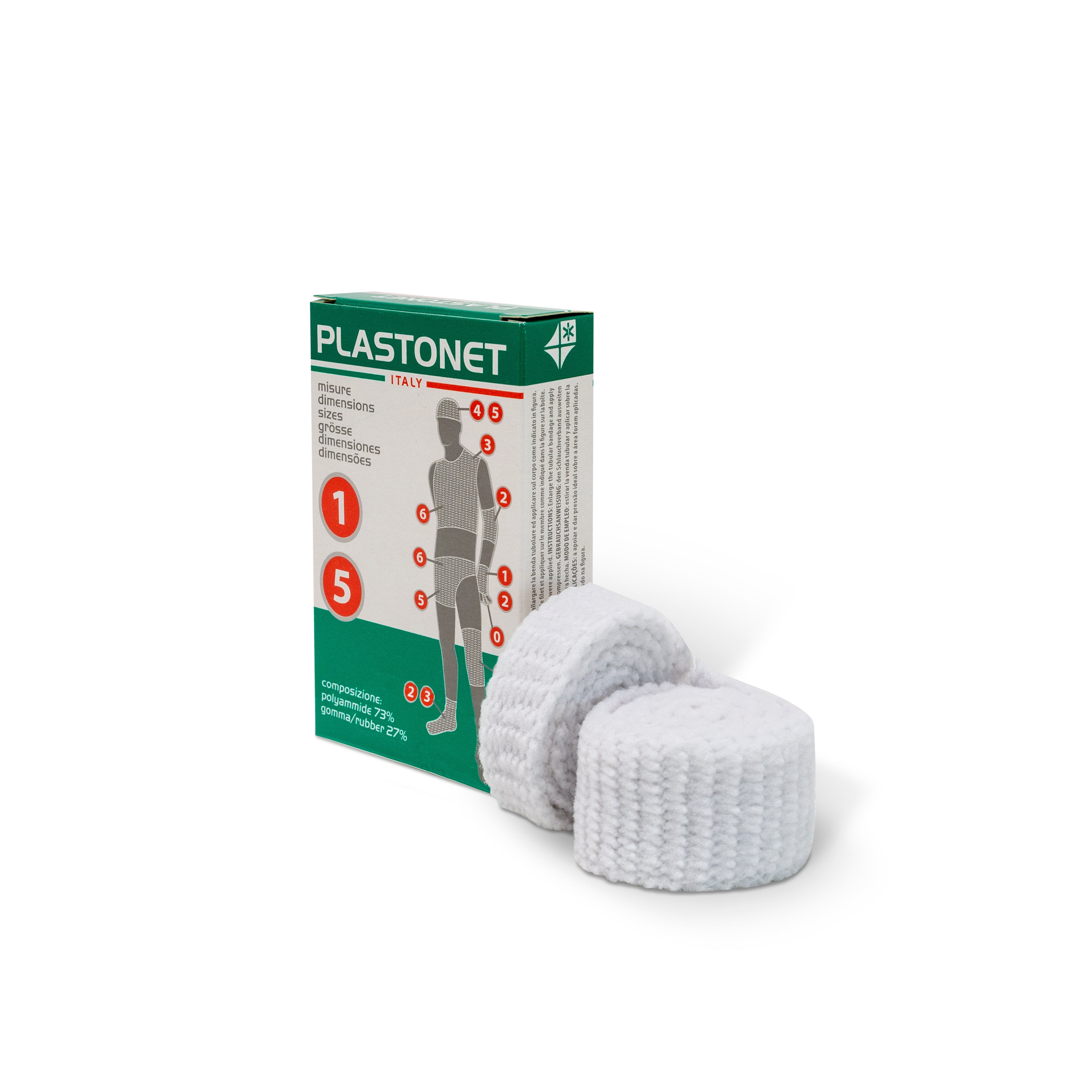Rete tubolare elastica Plastosan - in astuccio - 2 misure ( cal.1 e 5 )