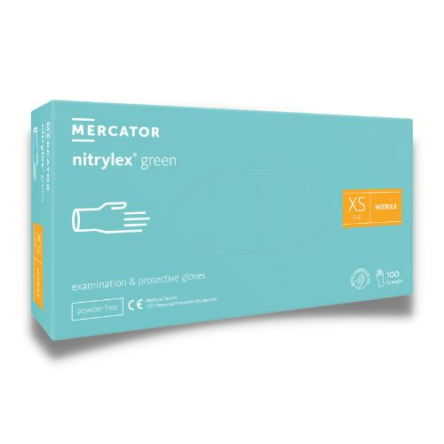 Guanti in nitrile verdi nitrylex MERCATOR MEDICAL