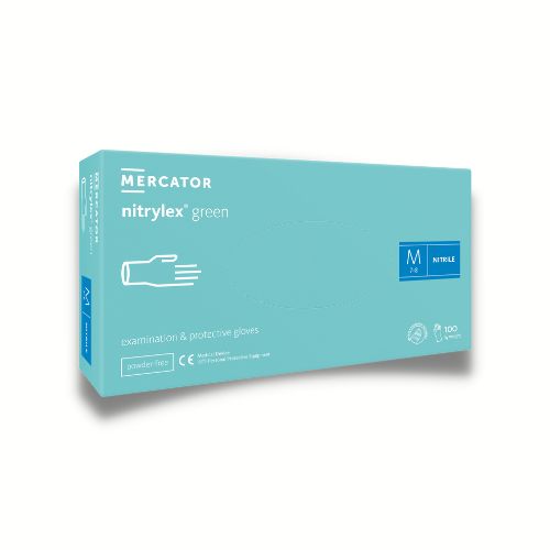 Guanti in nitrile verdi nitrylex MERCATOR MEDICAL