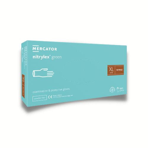 Guanti in nitrile verdi nitrylex MERCATOR MEDICAL