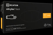Guanti in nitrile neri senza talco Nitrylex black MERCATOR MEDICAL
