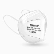 Mascherine FFP2 LIFEGUARD pieghevoli bianche - conf.20 pz - CE 2797 - DPI III