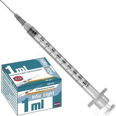 Siringhe tubercolina INJ-LIGHT da 1 ml - 25G – 0,5 x 16 mm - cono luer centrale - conf.100 pz.
