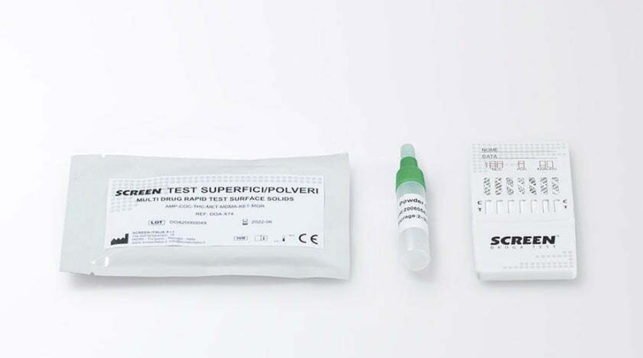 test rápido antidrogas para superficies y polvos 7 sustancias - env. 25 pruebas