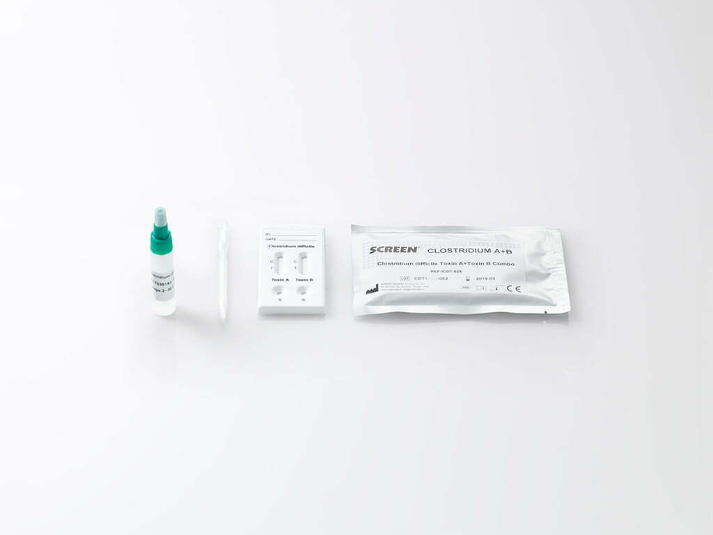 Schnelltest auf Clostridium-difficile-Toxin A+B - Packung mit 10 Tests