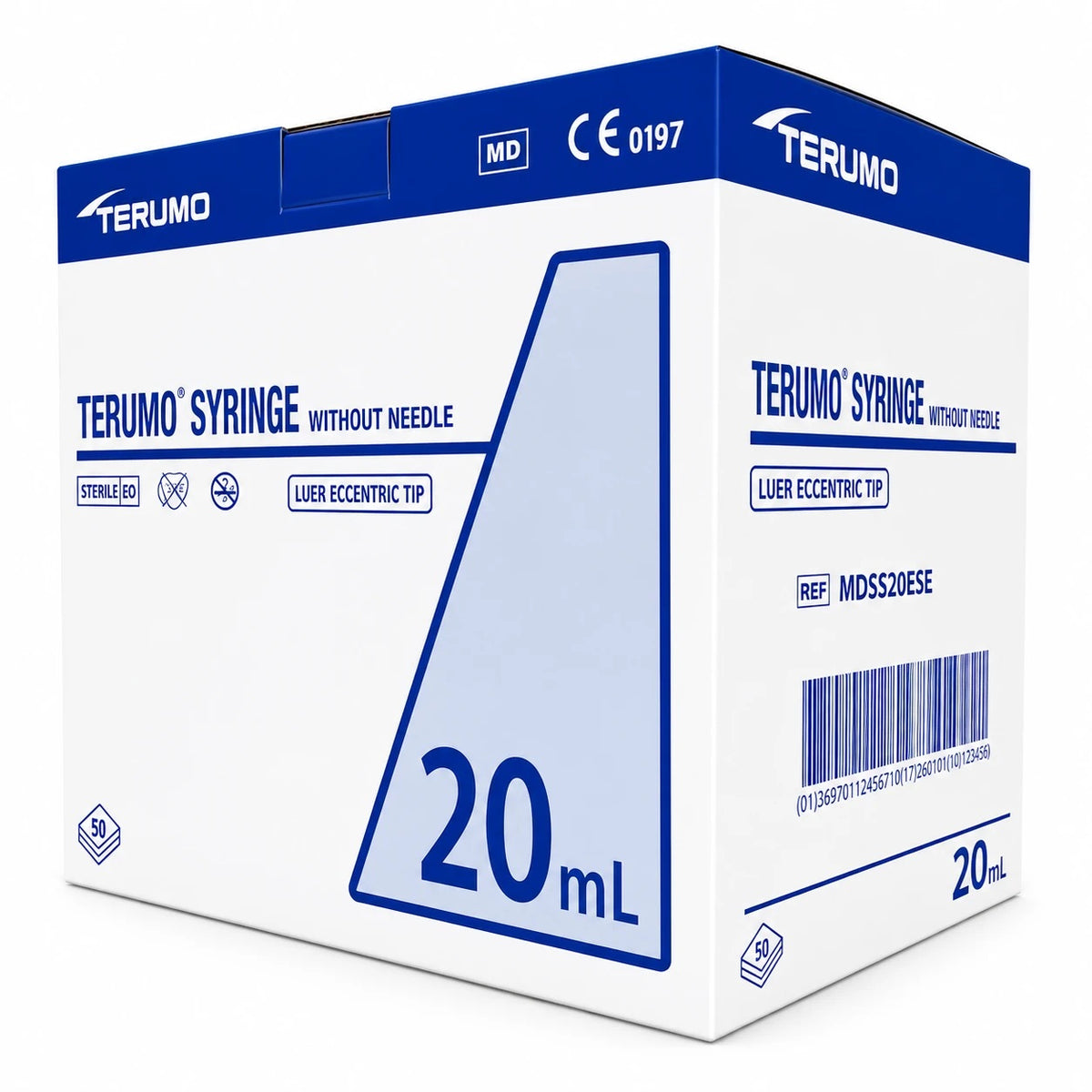 Siringhe Terumo da 20 ml senza ago Luer Slip eccentrico - MDSS20ESE - Conf.50 pz.
