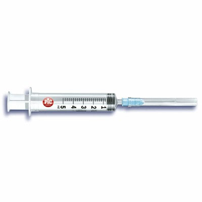 Siringhe PIC 5 ml con ago Luer centrale