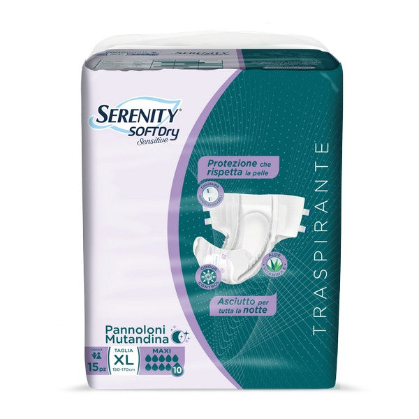 Pañales tipo braguita Serenity Softdry Sensitive Maxi