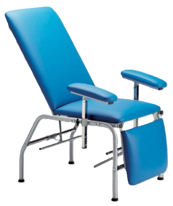 Poltrona prelievi Blu con Trendelenburg - regolabile