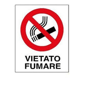 Segnale in PVC Adesivo VIETATO FUMARE - 60x80 mm