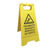 Cavalletto bifacciale "pavimento bagnato pericolo di caduta"