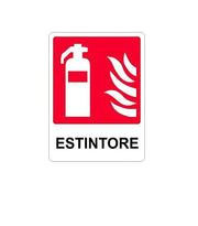 Cartello in alluminio ESTINTORE - 230x310 mm