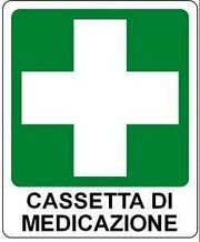 Cartello segnalatore CASSETTA DI MEDICAZIONE in alluminio - cm 23x31