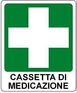 Cartello segnalatore CASSETTA DI MEDICAZIONE in alluminio - cm 23x31