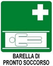 Cartello in alluminio BARELLA DI PRONTO SOCCORSO - 230x310 mm