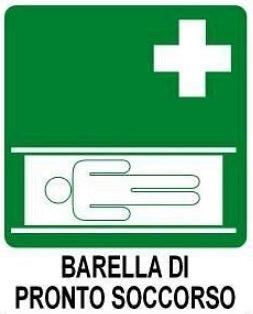 Cartello in alluminio BARELLA DI PRONTO SOCCORSO - 230x310 mm