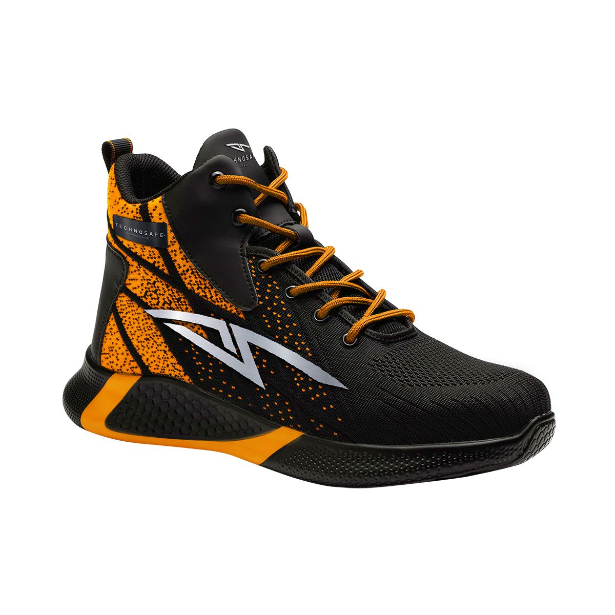 TECHNOSAFE Scarpa da Lavoro Neon Shock High S3L SR ESD - nero/orange shock