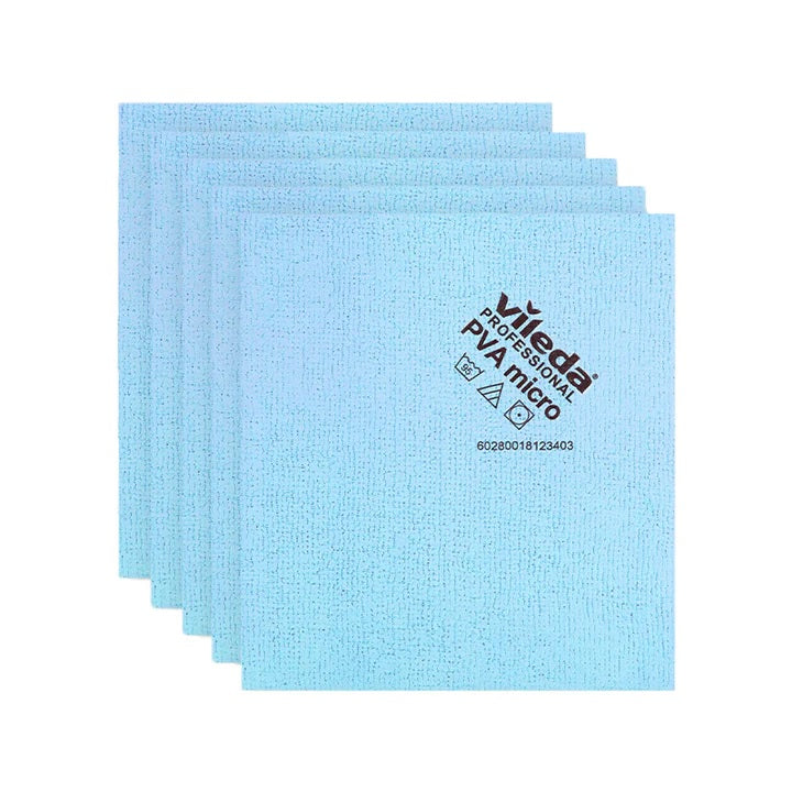 Panni Vileda in Microfibra PVA micro - blu - 38x35cm - Conf.5 pz.