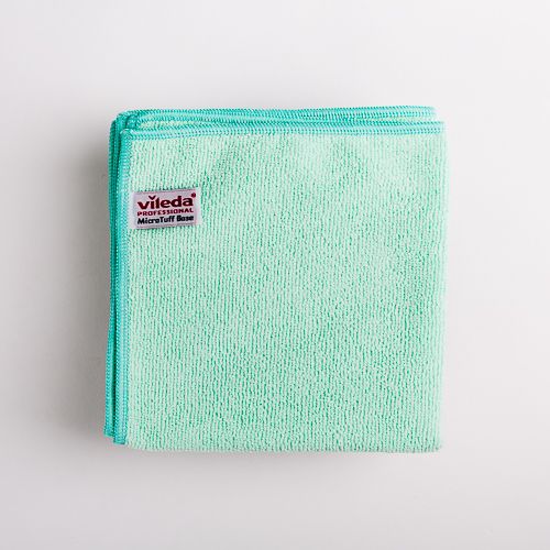 Panni in microfibra Vileda MicroTuff - 36x36 cm - verde - conf. 5 pz.