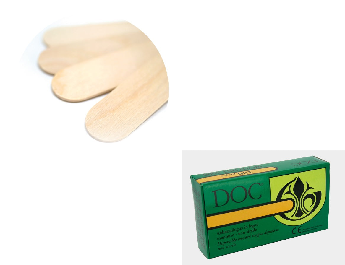 Abbassalingua monouso in legno non sterili - conf. 100 pz.