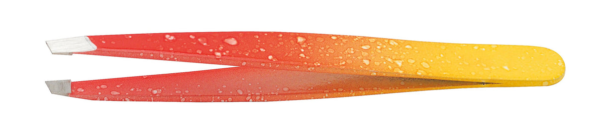 Pinzette per sopracciglia in acciaio inox colorate con punta obliqua
