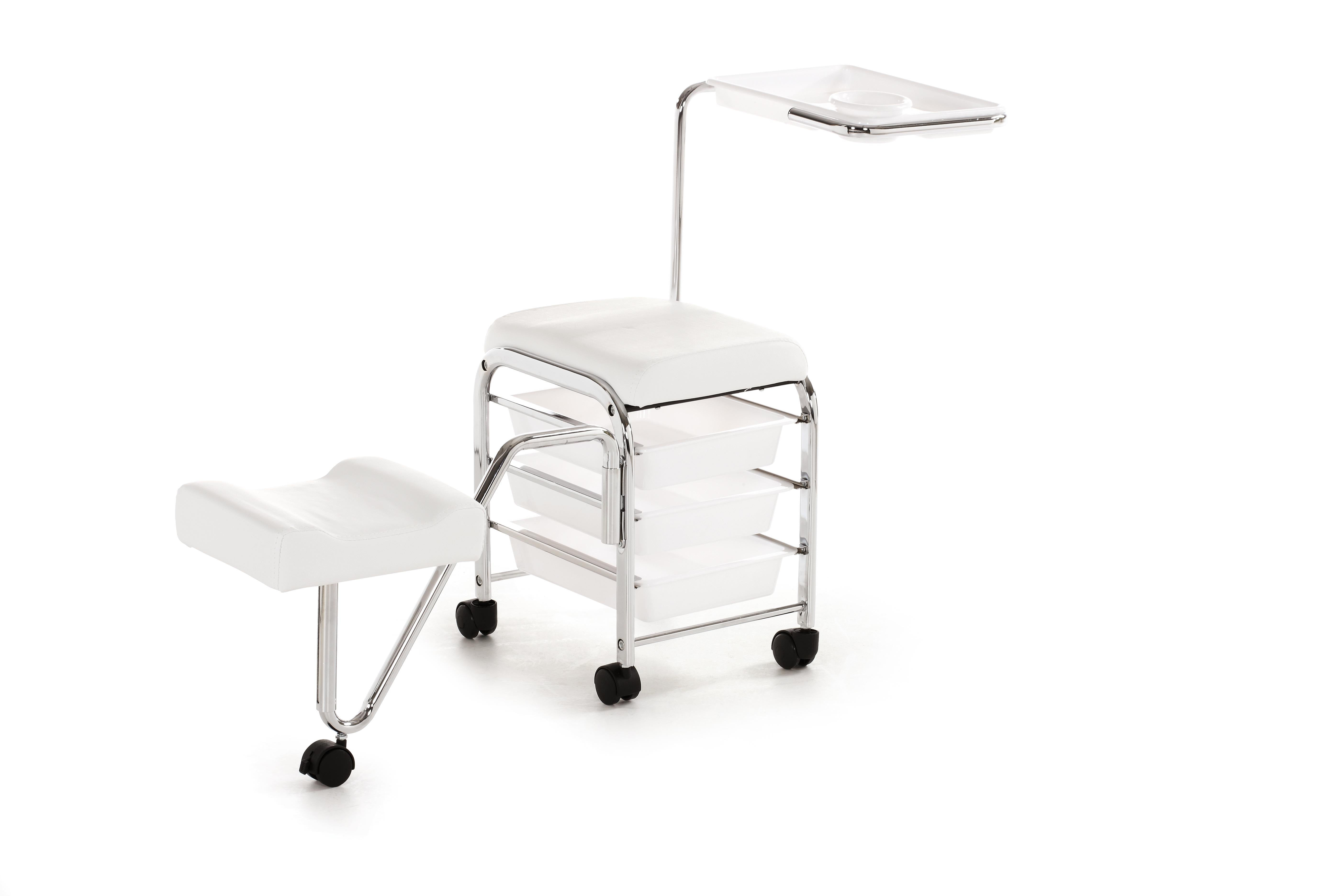 Carrello Pedicure Porta Attrezzi Bianco