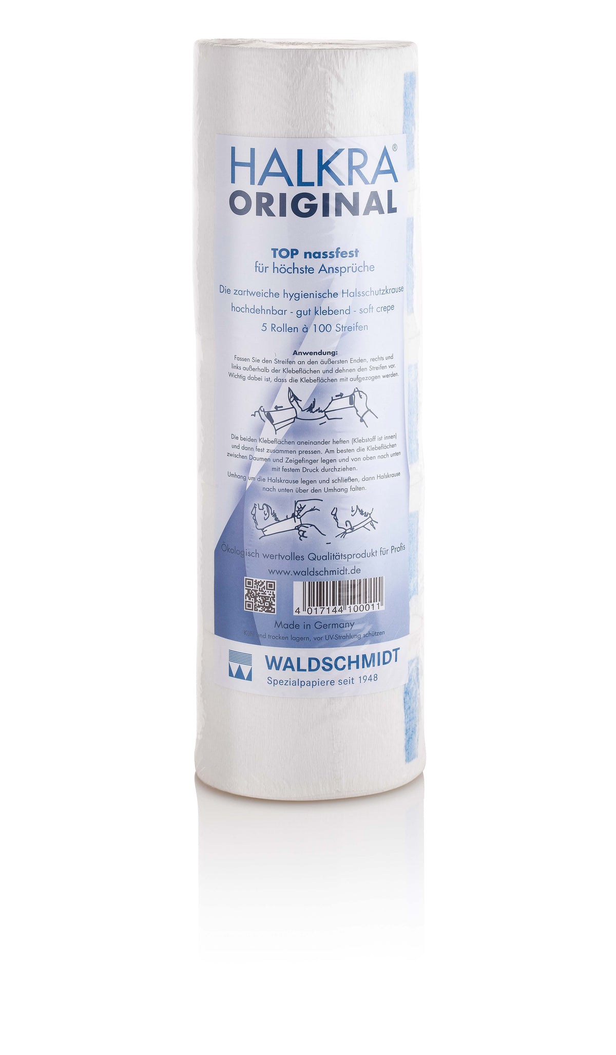 Papel Protector de Cuello Halkra Original 100 Desgarros - Bolsa 5 Uds
