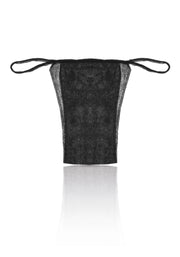 Tanga donna nero monouso in tnt - conf.100 pz