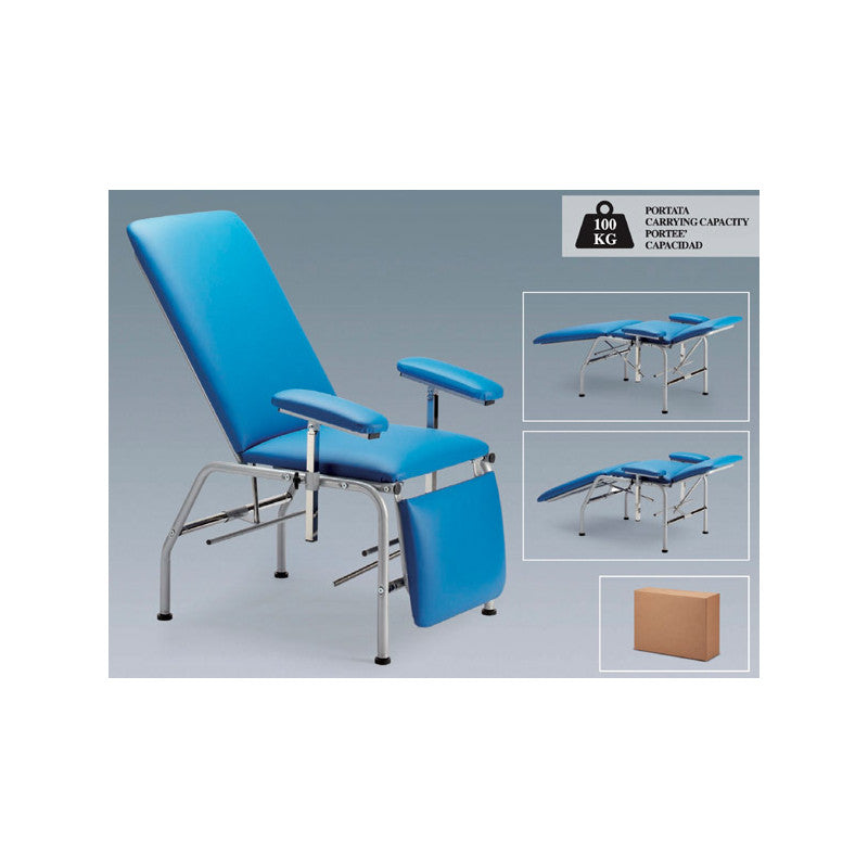 Poltrona prelievi Blu con Trendelenburg - regolabile